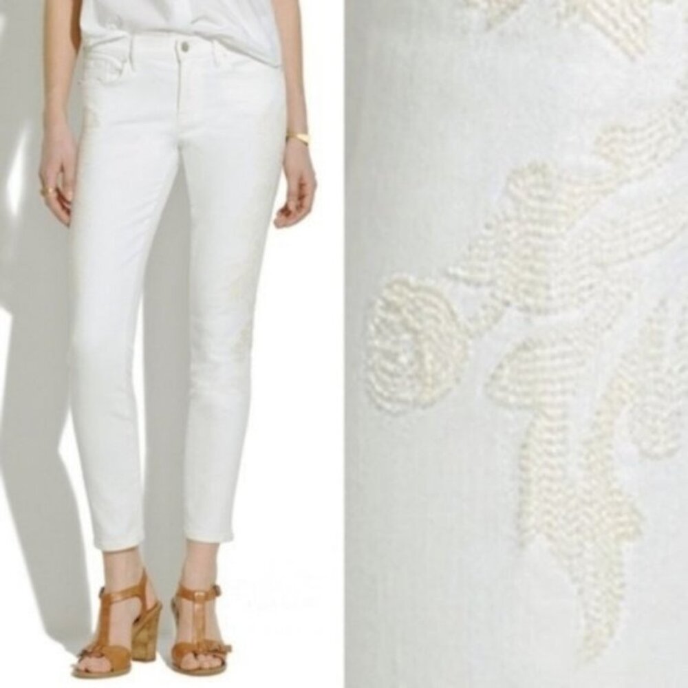 Madewell Skinny Skinny Crop Embroidered Jeans Flor